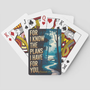 Jeremiah 29:11 Want ik ken de plannen die ik voor  Pokerkaarten
