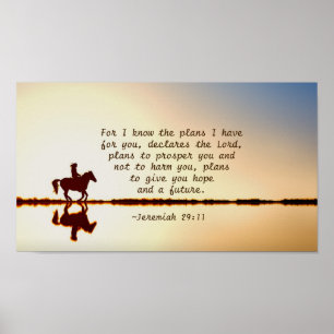 Jeremiah 29:11 Want ik ken de plannen die ik voor  Poster