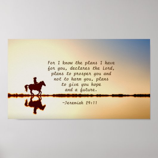 Jeremiah 29:11 Want ik ken de plannen die ik voor  Poster (Voorkant)