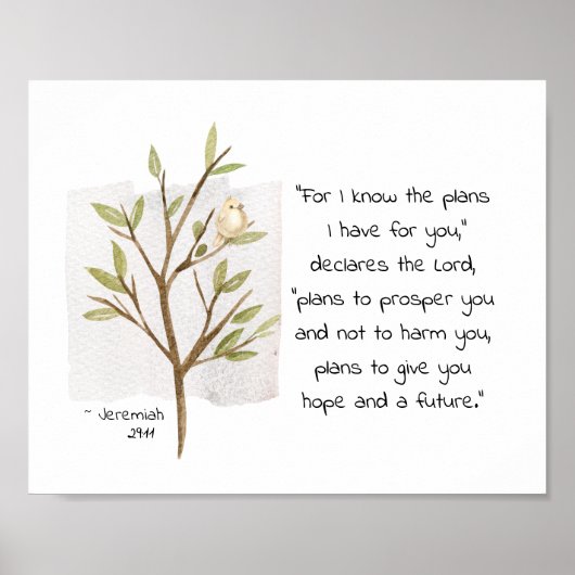 Jeremiah 29:11 Want ik ken de plannen die ik voor  Poster (Voorkant)