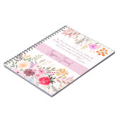 Jeremiah 29:11 - Want ik ken de Plannen Pink Flora Notitieboek (Linkerzijde)