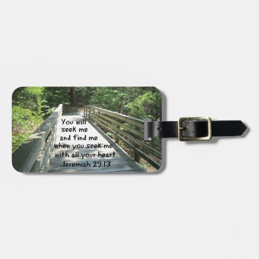 Jeremiah 29:13 bagagelabel (Voorkant horizontaal)