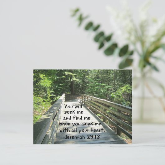 Jeremiah 29:13 briefkaart (Staand voorkant)
