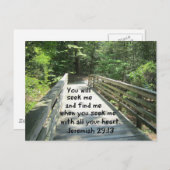 Jeremiah 29:13 briefkaart (Voorkant / Achterkant)