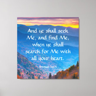 Jeremiah 29:13 canvas afdruk