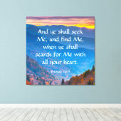 Jeremiah 29:13 canvas afdruk (Insitu (Houten vloer))