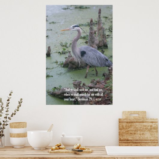 Jeremiah 29:13 de Druk van de Manuscript Poster (Keuken)