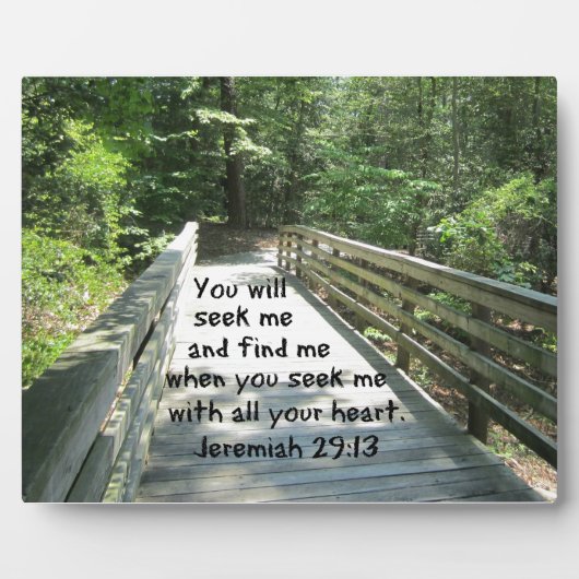 Jeremiah 29:13 fotoplaat (Voorkant)