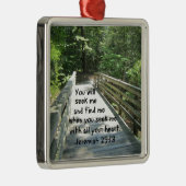 Jeremiah 29:13 metalen ornament (Rechts)