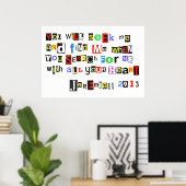 Jeremiah 29:13 Ransom Note poster (Thuiskantoor)