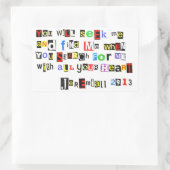 Jeremiah 29:13 rechthoekige sticker (Tas)