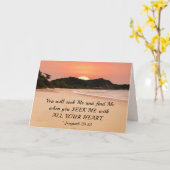 Jeremiah 29:13 Zoek me met Al Uw Heart Bijbel Kaart (Gele Bloem)