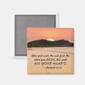 Jeremiah 29:13 Zoek me met Al Uw Heart Bijbel Magneet (Voorkant / Achterkant)