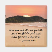 Jeremiah 29:13 Zoek me met Al Uw Heart Bijbel Magneet (Voorkant)