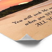 Jeremiah 29:13 Zoek me met Al Uw Heart Bijbel Poster (Hoek)