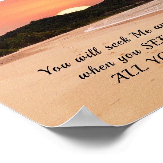 Jeremiah 29:13 Zoek me met Al Uw Heart Bijbel Poster (Hoek)