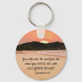 Jeremiah 29:13 Zoek me met Al Uw Heart Bijbel Sleutelhanger (Achterkant)