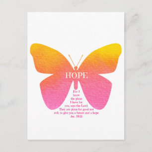 Jeremiah 29 Hope Butterfly Briefkaart