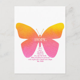 Jeremiah 29 Hope Butterfly Briefkaart