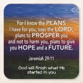 Jeremiah 29 IK WEET DE PLANNEN Christelijk Kartonnen Onderzetters (Voorkant)