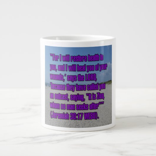 Jeremiah 30:17 WEBU Mug Grote Koffiekop (Voorkant)