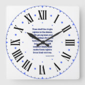 Jeremiah 31:13 KJV Bijbelse Roman Numeral Vierkante Klok (Voorkant)