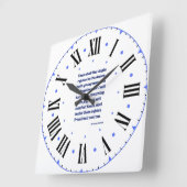 Jeremiah 31:13 KJV Bijbelse Roman Numeral Vierkante Klok (Hoek)