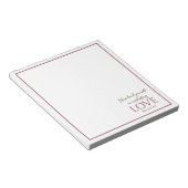 Jeremiah 31:3 Elegant Deep Red Bible Verse Notitieblok (Schuin)