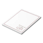 Jeremiah 31:3 Elegant Deep Red Bible Verse Notitieblok (Linkerzijde)