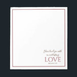 Jeremiah 31:3 Elegant Deep Red Bible Verse Notitieblok<br><div class="desc">Jeremiah 31:3 is zo'n mooi Bijbelvers. Dit ontwerp biedt een scherpe witte achtergrond met een diepe rode rand en een klassieke typografie. Wat een geweldige manier om jezelf te herinneren aan de liefde die alleen Christus kan geven.</div>