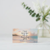 Jeremiah 31:3 Ik ben dol op je Bijbelse Sunset Visitekaartje (Staand voorkant)