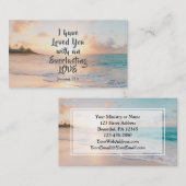 Jeremiah 31:3 Ik ben dol op je Bijbelse Sunset Visitekaartje (Voorkant / Achterkant)