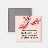 Jeremiah 31:3 Ik ben dol op jullie bijbelse Magneet (Voorkant / Achterkant)