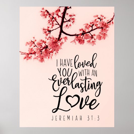 Jeremiah 31:3 Ik ben dol op jullie bijbelse Poster (Voorkant)