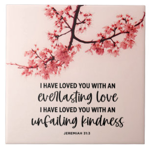 Jeremiah 31:3 Ik ben dol op jullie bijbelse Tegeltje