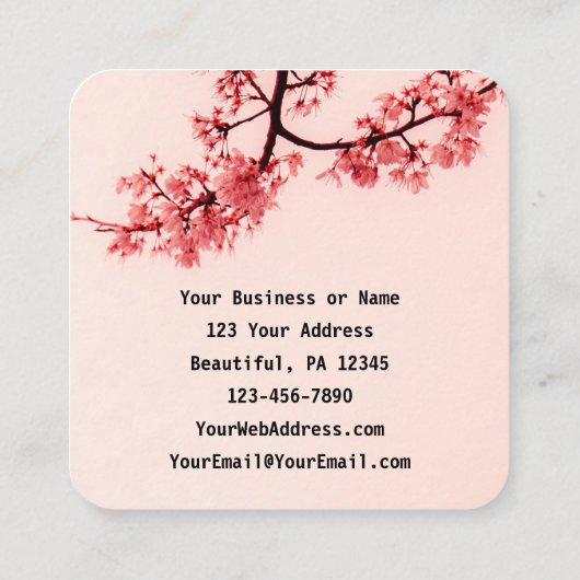 Jeremiah 31:3 Ik ben dol op jullie bijbelse Vierkante Visitekaartje (Achterkant)