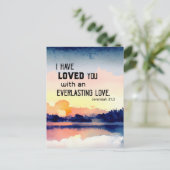 Jeremiah 31:3 Ik heb van je gehouden Bijbelse Vers Briefkaart (Staand voorkant)