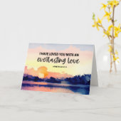 Jeremiah 31:3 Ik heb van je gehouden Bijbelse Vers Kaart (Gele Bloem)