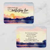 Jeremiah 31:3 Ik heb van je gehouden Bijbelse Vers Visitekaartje (Voorkant / Achterkant)