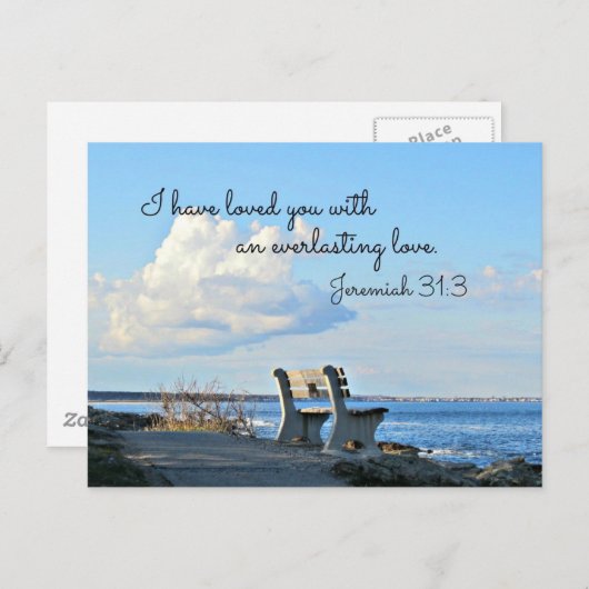 Jeremiah 31:3 Ik heb van je gehouden met een eeuwi Briefkaart (Voorkant / Achterkant)