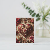 Jeremiah 31:3 KJV Kaarten - Hart van Liefdevolle v Visitekaartje (Staand voorkant)