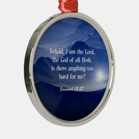 Jeremiah 32:27, scriptie metalen ornament (Rechts)