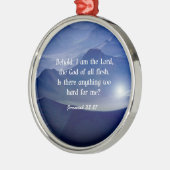 Jeremiah 32:27, scriptie metalen ornament (Links)