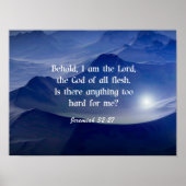 Jeremiah 32:27, scriptie poster (Voorkant)