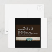 Jeremiah 33:3 briefkaart (Voorkant / Achterkant)
