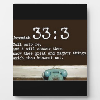Jeremiah 33:3 fotoplaat