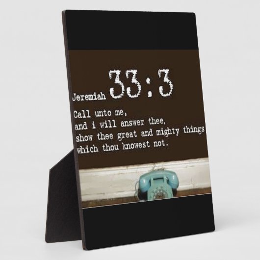 Jeremiah 33:3 fotoplaat (Zijkant)