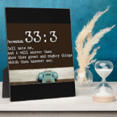 Jeremiah 33:3 fotoplaat (Zijkant)