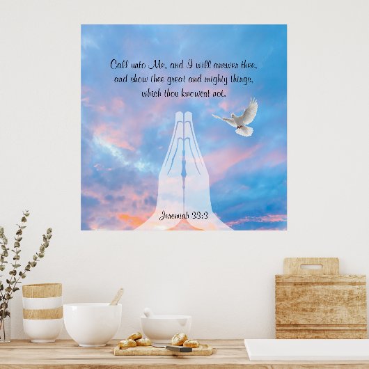 Jeremiah 33:3 Poster (Keuken)
