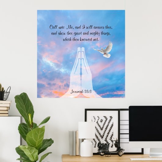 Jeremiah 33:3 Poster (Thuiskantoor)